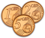 1, 2, 5 Euro Cent