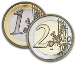 1, 2 Euro