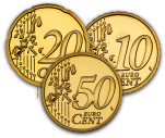 10, 20, 50 Euro Cent